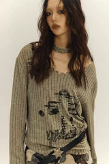 Punk Spicy Long Sleeve Knit Top