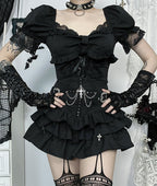 Gothic Punk Ruffle Skirt