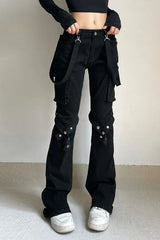 Black Tactical Belt Cargo Pant