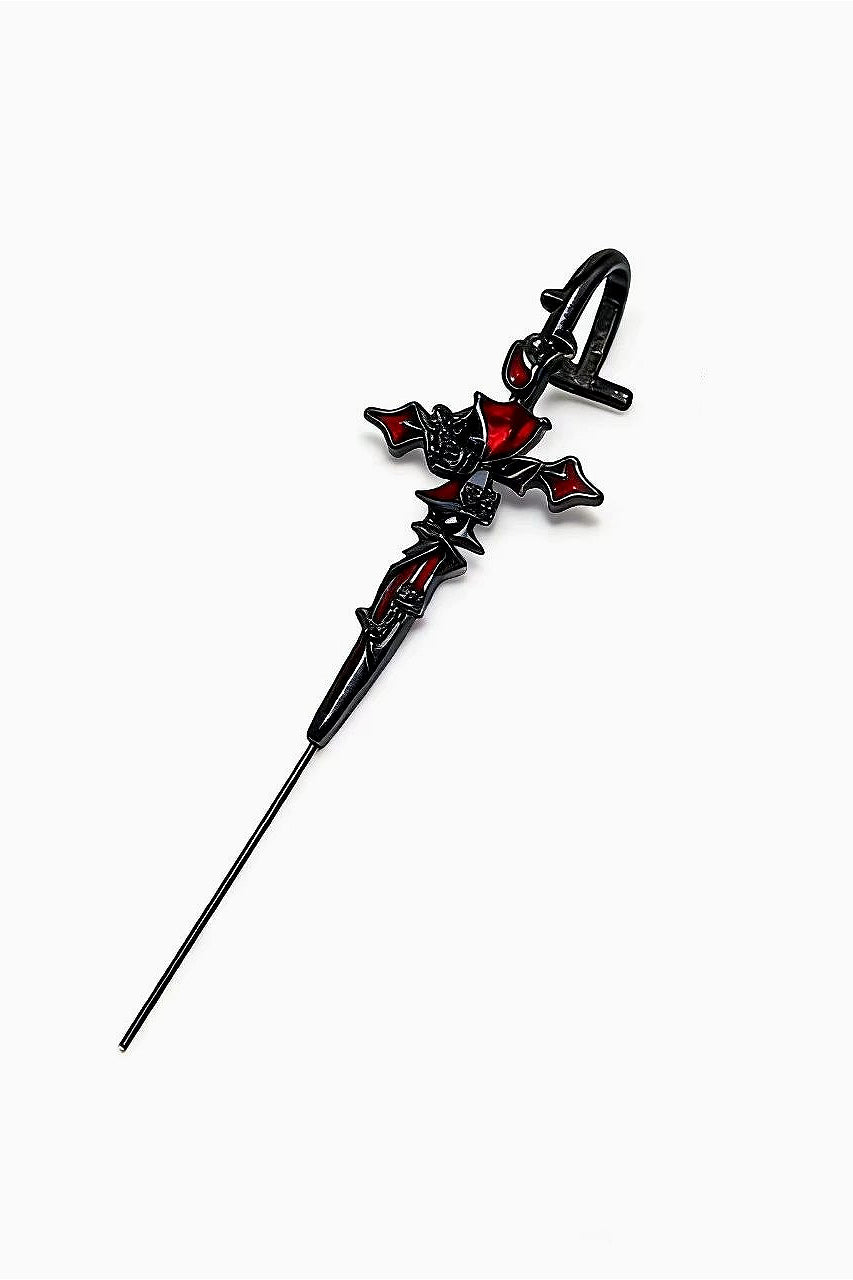 Thorn Gothic Dark Cross Earrings