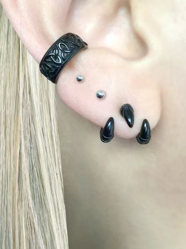 Punk Gothic Dragon Claw Earrings Secondary image