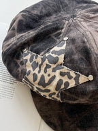 Y2K Vintage Washed Rivet Beret Hat