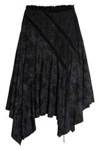 Dark Punk Heavy-Duty Paneled Denim Skirt