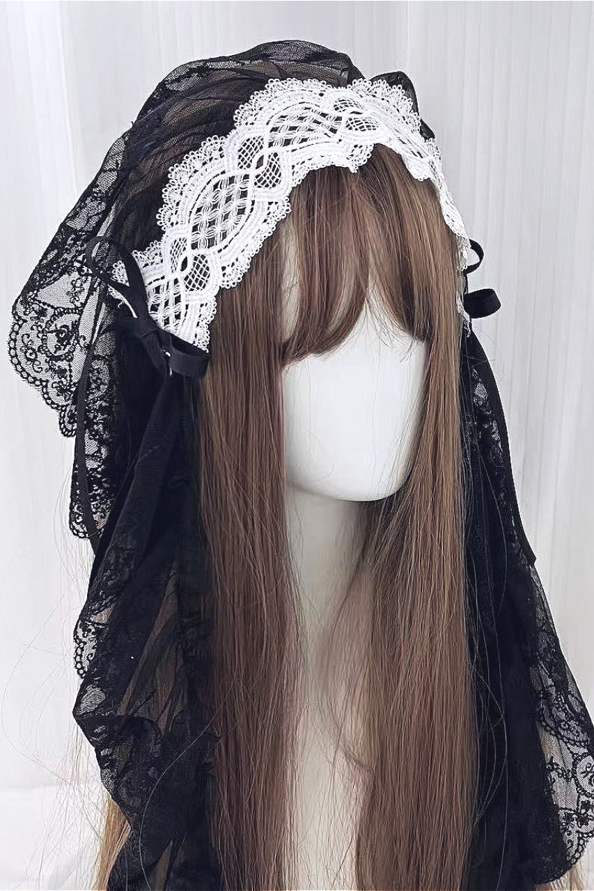 Gothic Dark Lace Angel Hair Accs Secondary image