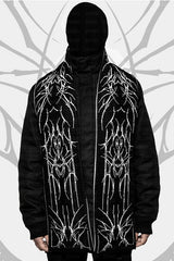 Dark Street Style Warm Scarf with Hand-painted Pattern