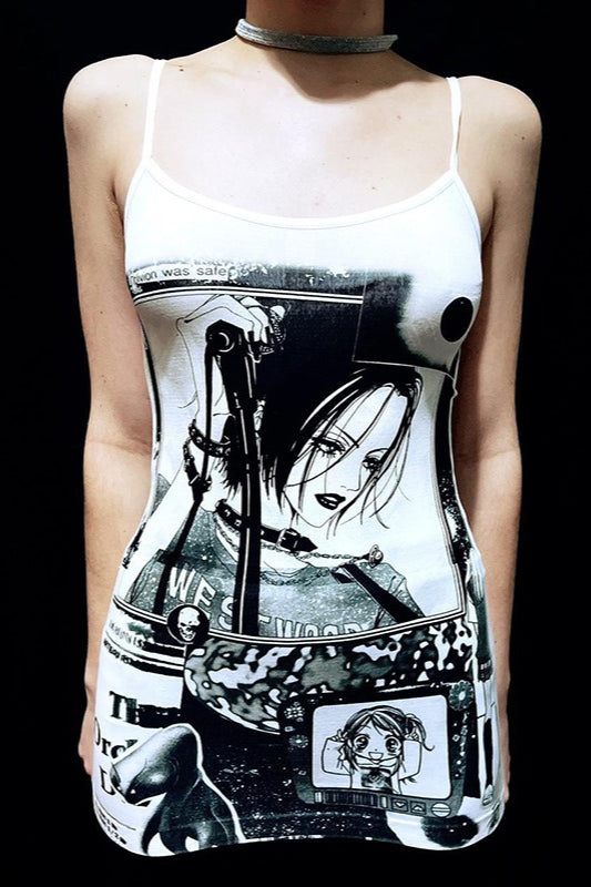 Retro Street Gothic Cropped Mini Dress Main image