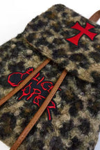 Leopard Cross Embroidered Backpack Bags