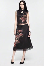 Floral Keyhole Tank Top And Skirt