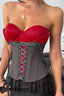Contrast Cup Front Lace Corsets