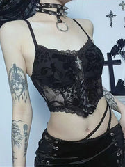 Gothic Style Fierce Crop Top