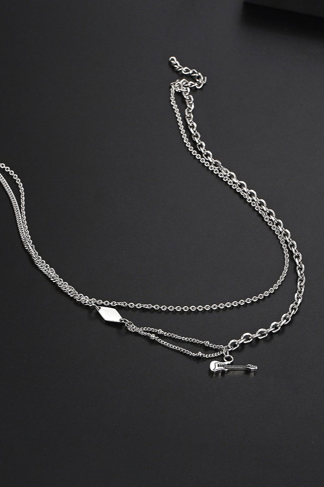 Street Guitar Layered Necklace