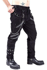 Gothic Punk Eyelet Harness Men's Cargo Pants
