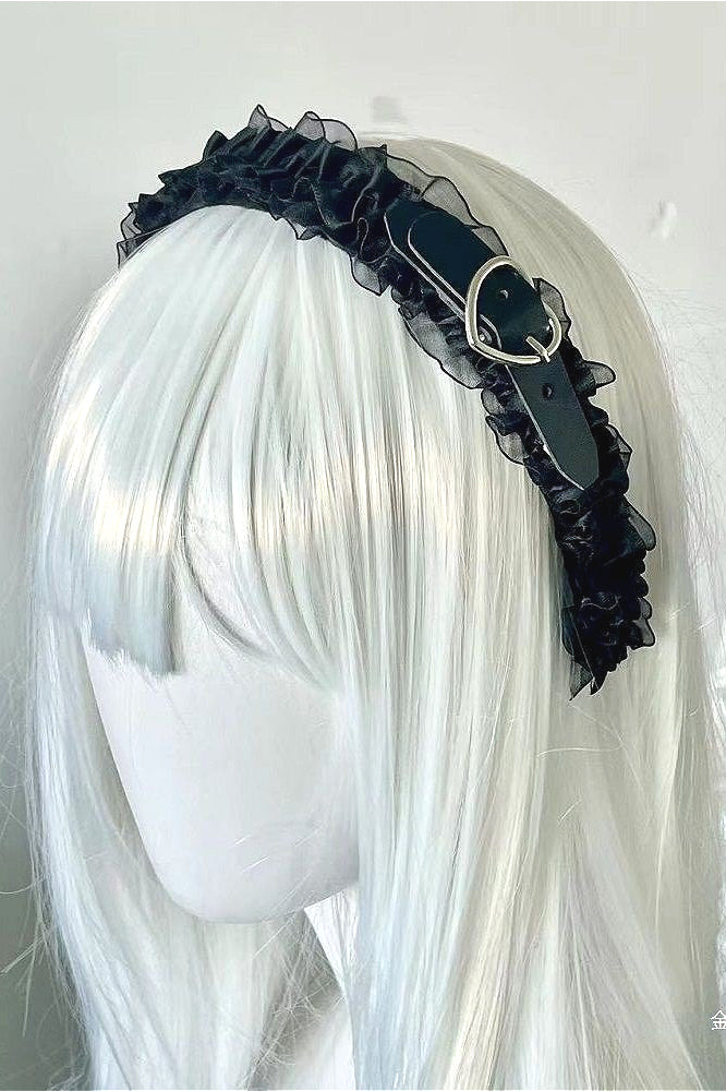 Gothic Lolita Heart Leather Buckle Hair Accs Main image