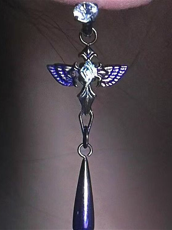 Vintage Gothic Rose Iris Earrings Secondary image