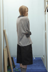 Loose Graffiti Print Unisex Knit Top