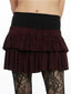 Y2K Low-Rise Contrast Striped Midi Skirt
