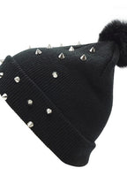 Warm Punk Rivet Knit Hat