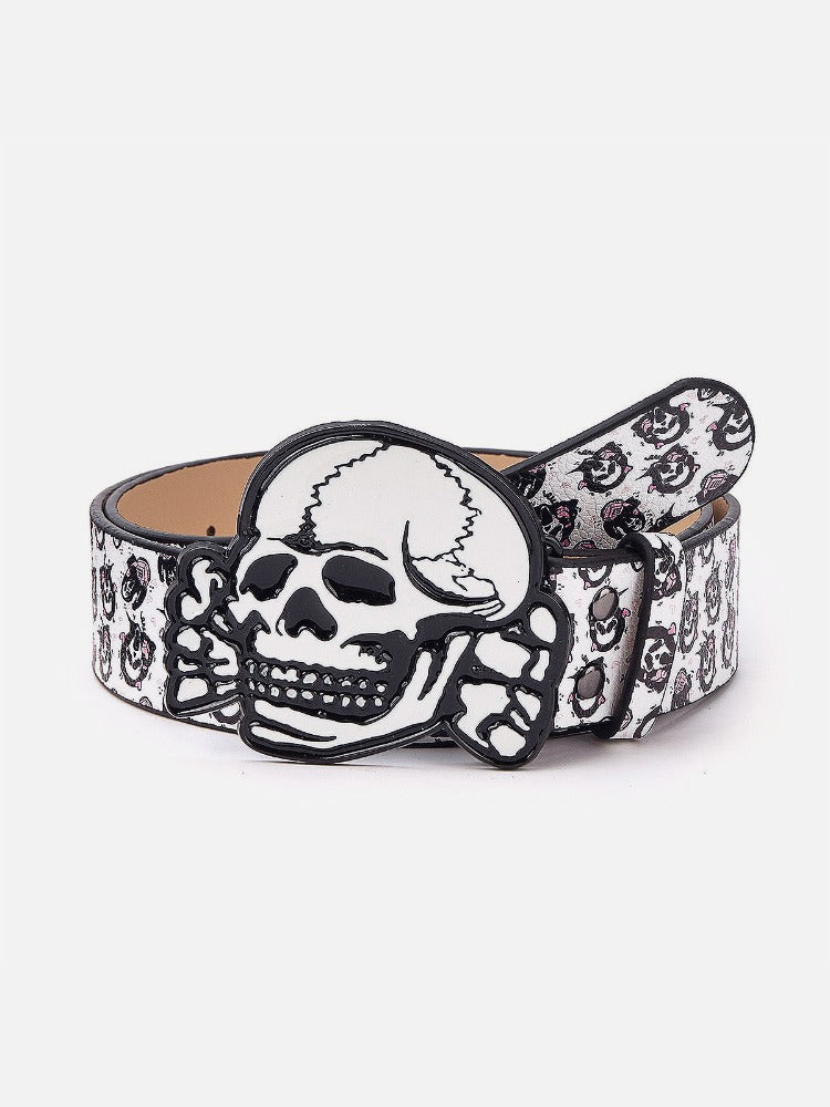 Emo Stylish Skull Bead Belt