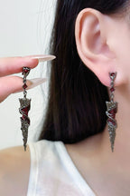 Elegant Zircon Red Cos Earings