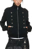 Military Button Trim Zip Jackets