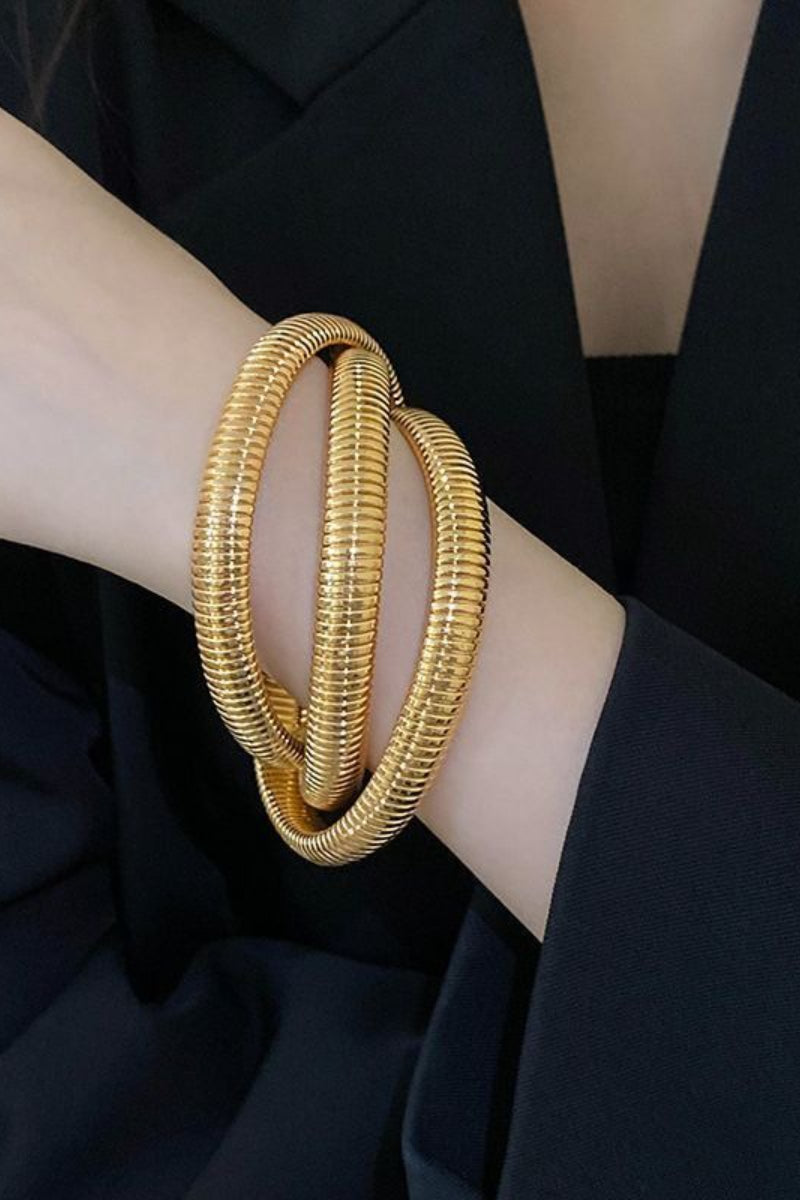 Coffee Leopard Print Bold Layer Bracelet Secondary image