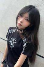 Retro Slim Fit Alt-Girl Short Sleeve T-shirt