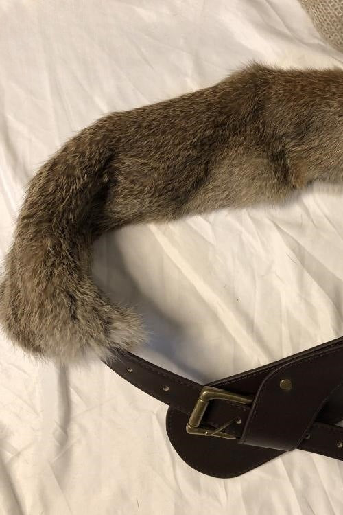 Y2K Faux Fur Distressed Chic Belt