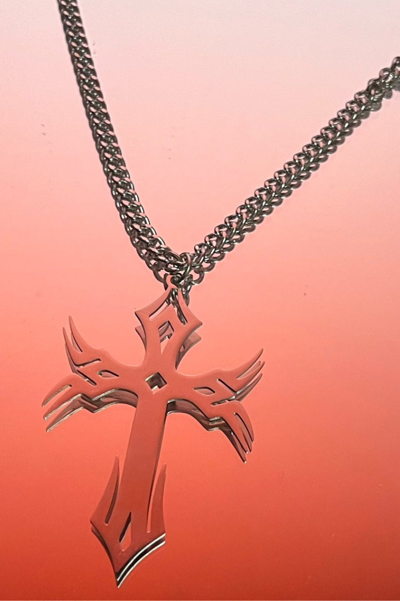 Gothic Cross Titanium Steel Pendant Necklace
