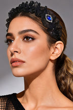 Gothic Wide Lace Sapphire Hair Accs