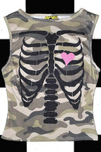 Y2K Camo Back Print Tank Top