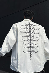 Embroidered Beaded Spine Bone Blouse