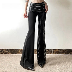 Studded Belt Gothic Punk Pants