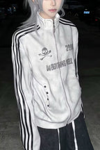 Washed Stripe Graphic Track Jackets
