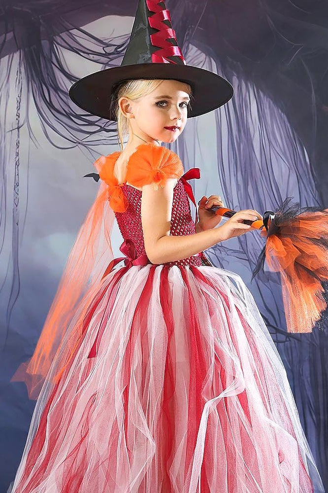Colorful Witch Tutu Kid Halloween Costume Secondary image