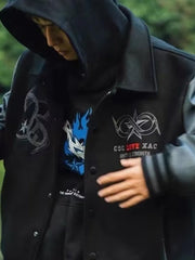 Vintage American High-Street Unisex Baseball Jacket