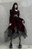 Black Mesh Gothic Maxi Dress