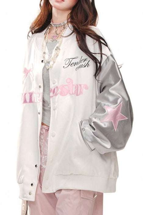 Star Bow Graphic Varsity Jackets