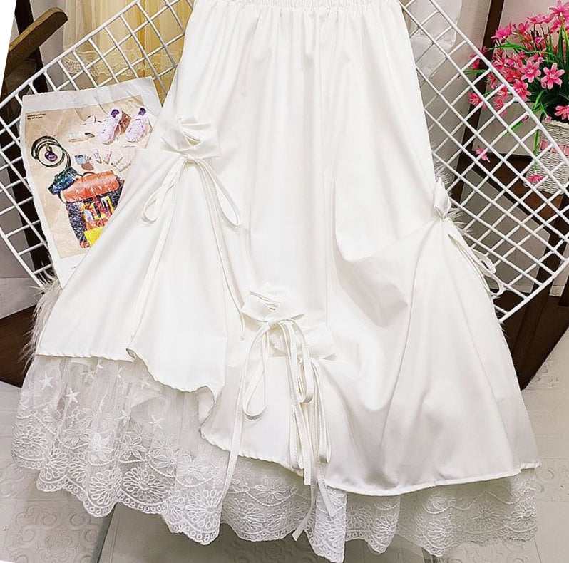 Lace Bow Splice Cute Skirt Secondary image