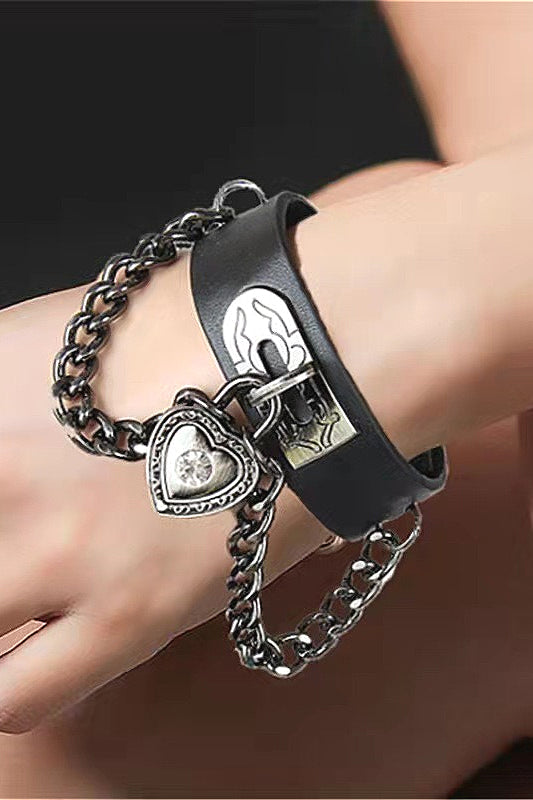 Punk Gothic Shackle Chain Cuff