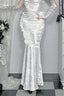Lace Pearl Mermaid Maxi Skirt