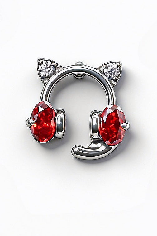 Candy Color Headset Cat Lip Stud Main image