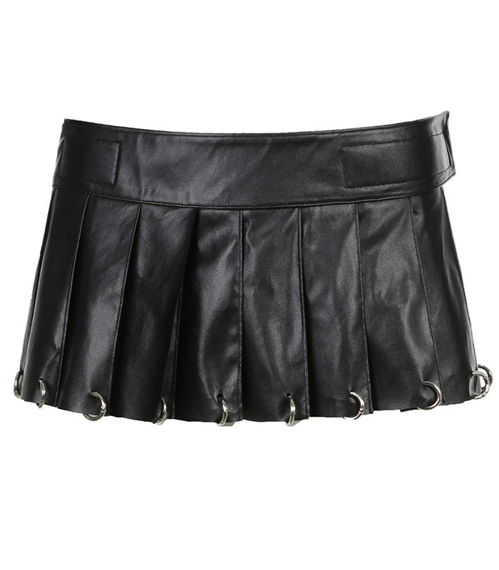 Gothic Punk O-Ring Decor Mini Skirt Secondary image