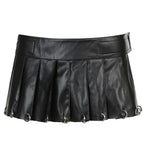 Gothic Punk O-Ring Decor Mini Skirt