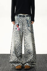 Lazy Style Harajuku Artistic Trendy Straight Denim Pants