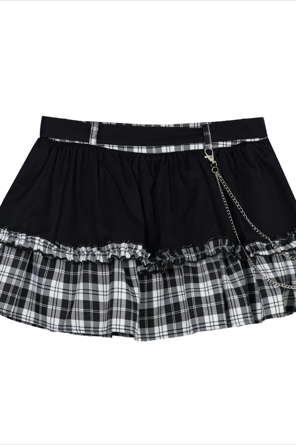 Cat Print Tiered Mini Skirt