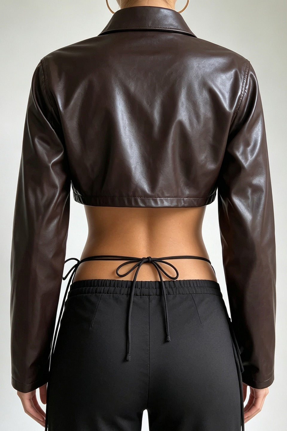 Cropped Biker Zip Jackets
