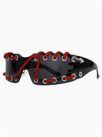 Punk Eyelet Embellished Retro Glasses