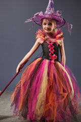 Witch Tutu Dress Kid Halloween Costume