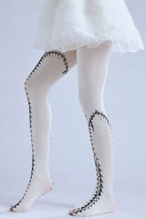Gothic Zipper High Waist Slim Socks