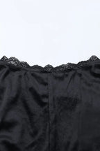 Goth Dark Lace Velvet Batwing Sleeve Maxi Dress